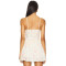 Romantic Pastoral Style Floral Print Lace Spaghetti Strap V Neck Tiered Mini Dress