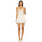 Romantic Pastoral Style Floral Print Lace Spaghetti Strap V Neck Tiered Mini Dress