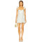Fresh Sweet Style Floral Print Dress Ruffled Straps Hem Medium Weight Jacquard Fabric Puffy Mini Dress