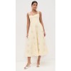 Cute Sample Sweetheart Neckline Sleeveless Stripe Print And Floral Embroidery Casual Dress