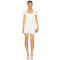 2025 Hot Sale Fashionable Elegant Style White Lace Square Neck Short Sleeved Mini Dress