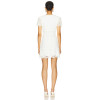 2025 Hot Sale Fashionable Elegant Style White Lace Square Neck Short Sleeved Mini Dress
