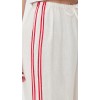 Sample Sport Embroidered Side Stripes Covered Elastic Waist With Drawstring Casual Pants