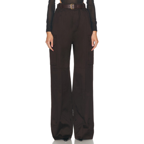 2025 Exquisite Fashionable High quality Custom Logo Wide Leg Belt Trim Woman's Pants