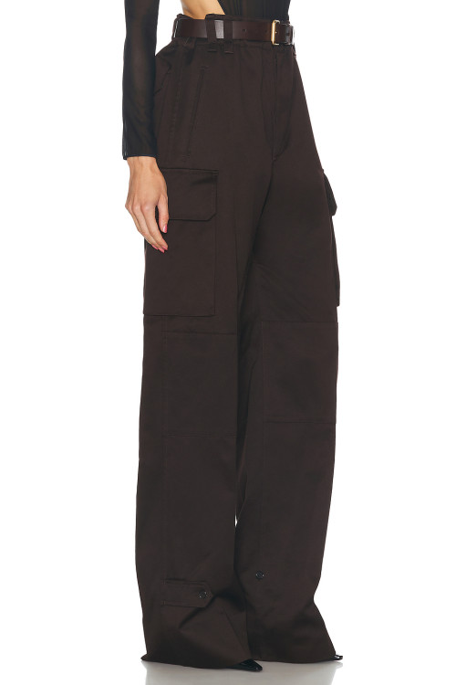 2025 Exquisite Fashionable High quality Custom Logo Wide Leg Belt Trim Woman's Pants