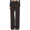 2025 Exquisite Fashionable High quality Custom Logo Wide Leg Belt Trim Woman's Pants