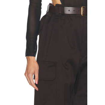 2025 Exquisite Fashionable High quality Custom Logo Wide Leg Belt Trim Woman's Pants