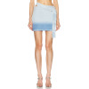 High quality Hot Sale High waist Gradient colored Frayed hem Lightweight Woman's Mini Skirt