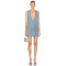 Chic Camisole Deep V neckline Glamorous Elegant Sexy Crystal embellished Woman's Mini Dress