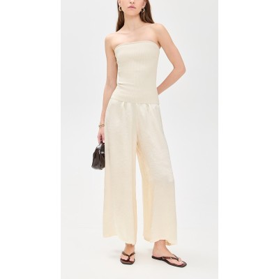 Sample Daily Covered Elastic Waistband Solid Color Lightweight Casual Pants