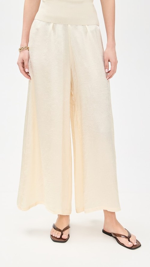 Sample Daily Covered Elastic Waistband Solid Color Lightweight Casual Pants