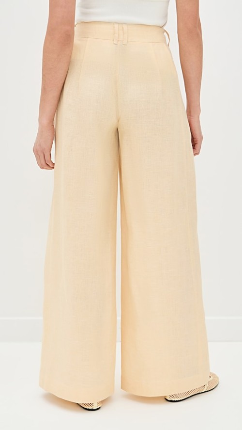 Sample Daily Pleated Front Solid Color Hook-And-Eye Closures At Waist Casual Pants