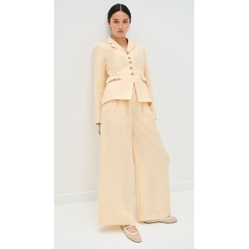 Sample Daily Pleated Front Solid Color Hook-And-Eye Closures At Waist Casual Pants