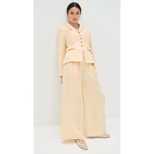 Sample Daily Pleated Front Solid Color Hook-And-Eye Closures At Waist Casual Pants