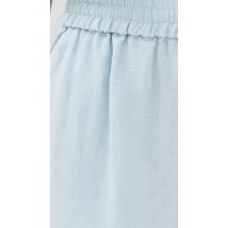 Casual Sample Pleated Waist Button Closure Slant Hip Pockets Solid Color Rest Pants