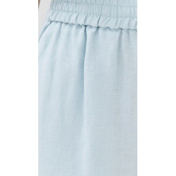 Casual Sample Pleated Waist Button Closure Slant Hip Pockets Solid Color Rest Pants