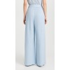 Casual Sample Pleated Waist Button Closure Slant Hip Pockets Solid Color Rest Pants