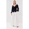 Sample Casual Pleated Paper Bag Waist Slant Hip Pockets Solid Color Rest Pants