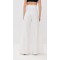 Sample Casual Pleated Paper Bag Waist Slant Hip Pockets Solid Color Rest Pants