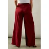 Sport Sample Self-Tie Belt High-Waist Side Pockets Solid Color Casual Pants