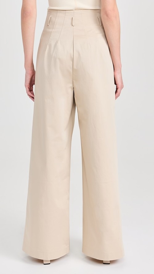 Daily Sample Faux Welt Front Pockets Hook-And-Eye Closures At Waist Solid Color Pants