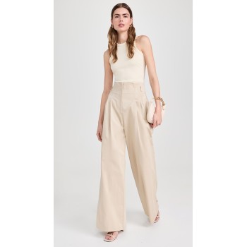 Daily Sample Faux Welt Front Pockets Hook-And-Eye Closures At Waist Solid Color Pants