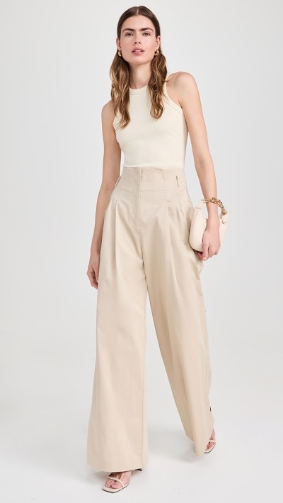 Daily Sample Faux Welt Front Pockets Hook-And-Eye Closures At Waist Solid Color Pants