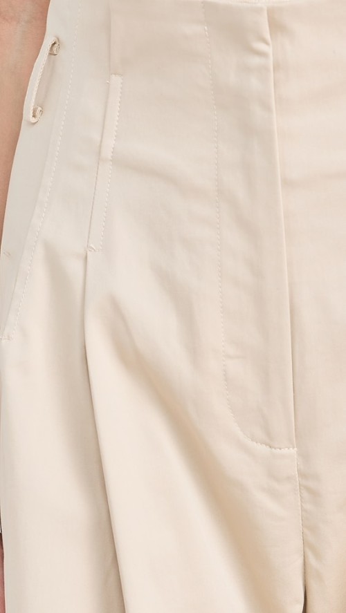 Daily Sample Faux Welt Front Pockets Hook-And-Eye Closures At Waist Solid Color Pants