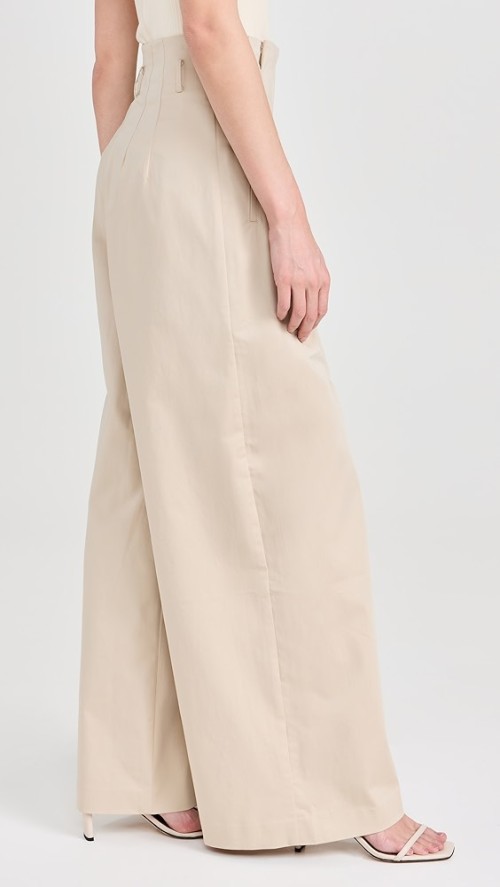 Daily Sample Faux Welt Front Pockets Hook-And-Eye Closures At Waist Solid Color Pants