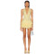 2025 Fashionable Asymmetric Hem V neckline Halter neckline Backless Woman's Mini Dress