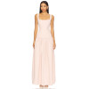 Sweet Elegant Spaghetti Strap Backless Square Neckline Figure Hugging Pink Floor Length Dress