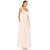 Sweet Elegant Spaghetti Strap Backless Square Neckline Figure Hugging Pink Floor Length Dress
