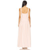 Sweet Elegant Spaghetti Strap Backless Square Neckline Figure Hugging Pink Floor Length Dress