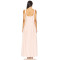 Sweet Elegant Spaghetti Strap Backless Square Neckline Figure Hugging Pink Floor Length Dress