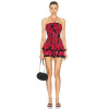 2025 New Fashion Backless Sleeveless Gathering Halter neckline Woman's Mini Dress