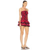 2025 New Fashion Backless Sleeveless Gathering Halter neckline Woman's Mini Dress