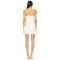 Delicate Beaded Spaghetti Strap Backless Mid Weight Linen Flared White Sweet Mini Dress