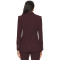Deep Burgundy Double Breasted Slim Fit Blazer with Buttoned Cuffs and Back Vent