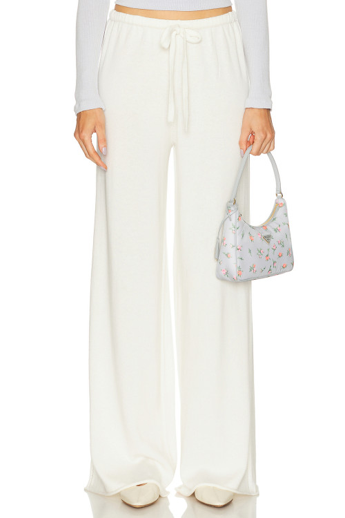 Fashionable Elegant High quality Wide Straight Leg New Fashion Belt Trim Woman's Pants