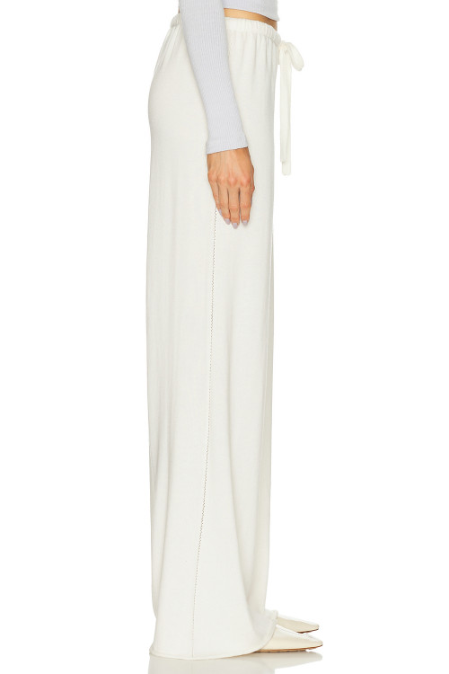 Fashionable Elegant High quality Wide Straight Leg New Fashion Belt Trim Woman's Pants