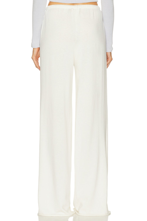 Fashionable Elegant High quality Wide Straight Leg New Fashion Belt Trim Woman's Pants