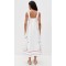 Sample Cute Square Neckline Camisole High Waist Floral Embroidered Casual Dress