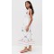 Sample Cute Square Neckline Camisole High Waist Floral Embroidered Casual Dress