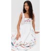 Sample Cute Square Neckline Camisole High Waist Floral Embroidered Casual Dress