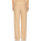 Beige Vertical Striped Wide Leg Casual Drawstring Waist Back Pockets Pants