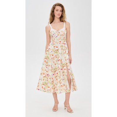 Elegant Sweetheart Neckline Sleeveless Elastic Shoulder Straps Open Back Floral Print Dress
