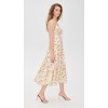Elegant Sweetheart Neckline Sleeveless Elastic Shoulder Straps Open Back Floral Print Dress
