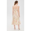 Elegant Sweetheart Neckline Sleeveless Elastic Shoulder Straps Open Back Floral Print Dress