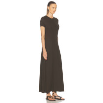 High quality Minimalist Elegant Sleek Flowing Simple Classical Slim Woman's Long Dress