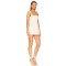 2025 Hot Sale Fashionable Off White Square Neck Shoulder Strap Double Pocket Slim Mini Dress